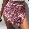 Best Dance Light Pink Sequin Wrap Around Skirt