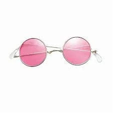 Carnival Hippy Circle Pink Glasses