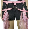 AnneCart Belts & Harnesses Pink Tassel And Chain Belt