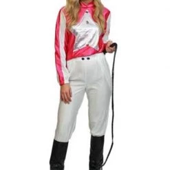 Hurly-Burly Uniforms Pink And Silver Ladies Jockey Costume