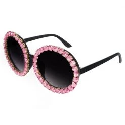 Chris Lee Fashion Pink Bling Round Glasses