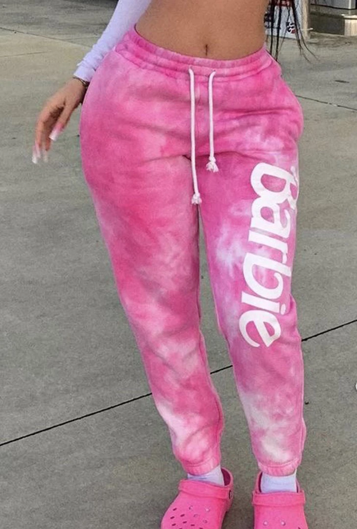 Global Lover Pink Tie-Dye Tracksuit Pants 3 Global Lover Pink Tie-Dye Tracksuit Pants