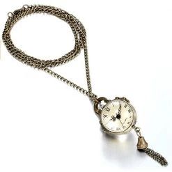 8Seasons Findings Steampunk Bronze Pocket Watch Necklace (N)