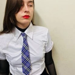 Hurly-Burly Purple Plaid Zip Tie