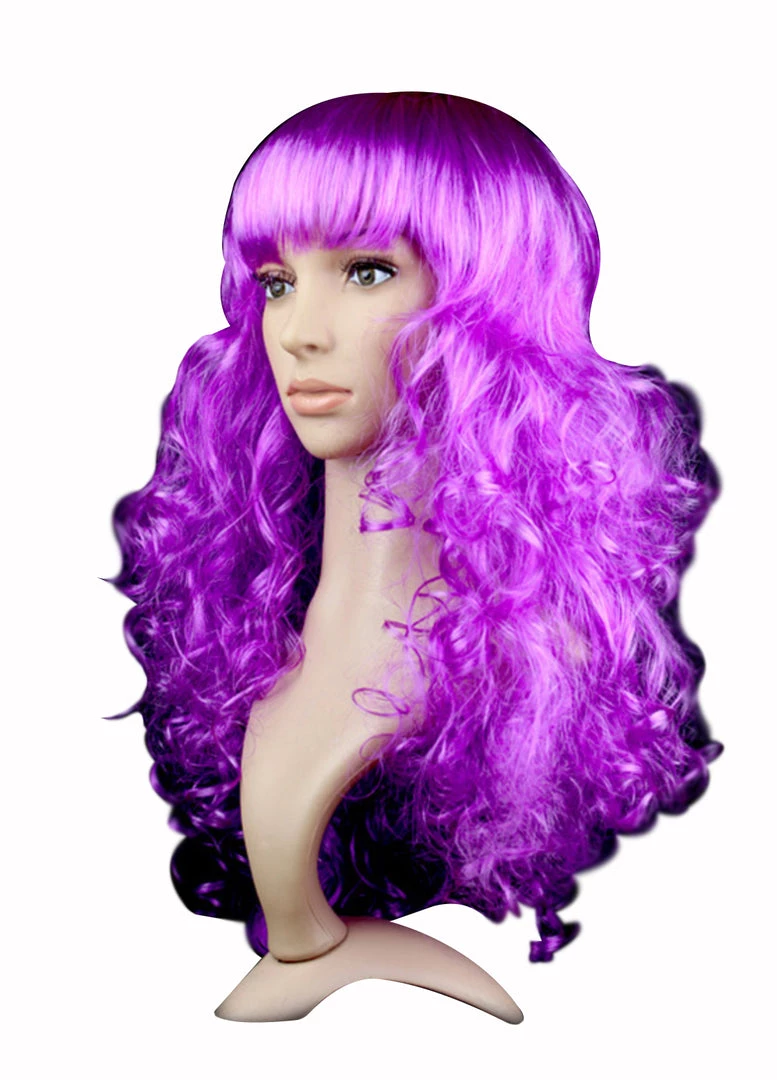 Malltop Wigs Curly Magenta Party Wig 3 Malltop Wigs Curly Magenta Party Wig