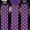 Hurly-Burly (D) Purple Polka Dot Suspenders