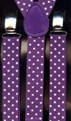 Hurly-Burly (D) Purple Polka Dot Suspenders