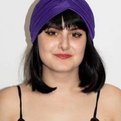 Jacky Wang Hair Accessories Dark Purple Turban