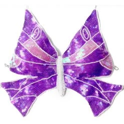 Best Dance Sequin Purple, Pink & White Butterfly Halter Top Women's