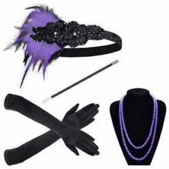 Craft 1920's Great Gatsby Purple 1920s Gatsby Flapper Set