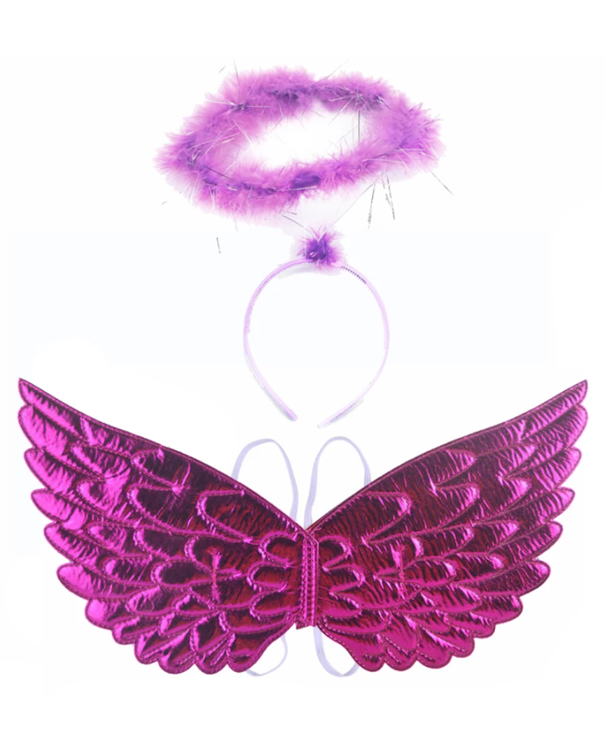 Hurly-Burly Purple Mini Wings With Purple Halo Fairytale & Mystical 3 Hurly-Burly Purple Mini Wings With Purple Halo Fairytale & Mystical