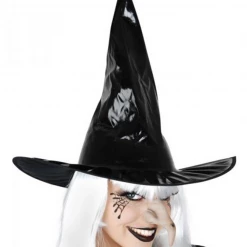 Tomfoolery Wet-Look Witches Hat Adults