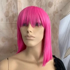 Bell's Wigs Deluxe Hot Pink Bob Wig