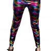 Moo Moo Festival Wear Metallic Rainbow Leggings