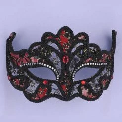 Carnival Masks & Eyemasks Lace Red And Transparent Eye Mask