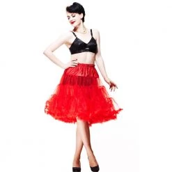 Instyles Deluxe Three Tiered Red Petticoat