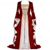 AnneCart Red And Gold Velvet Medieval Dress