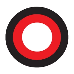 Party Lens #48 Red And Black Thick Rim Contact Lenses