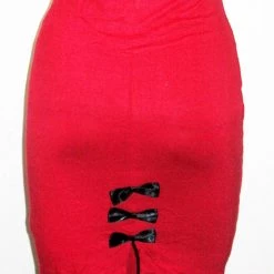 Hurly-Burly (D) Red Pin-up Pencil Skirt