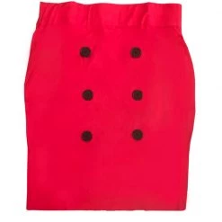Hurly-Burly (D) Red Pin-up Pencil Skirt