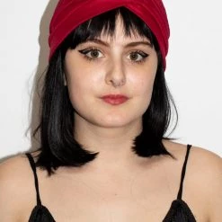 Jacky Wang Dark Red Turban
