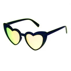 Chris Lee Reflective Green Retro Heart Glasses