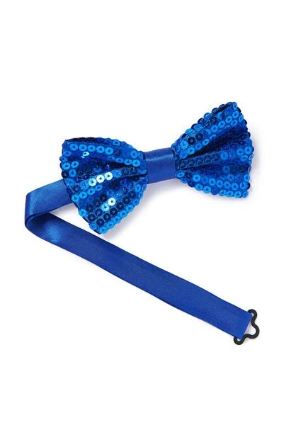 Jacky Wang Royal Blue Sequined Bowtie Neck Ties 3 Jacky Wang Royal Blue Sequined Bowtie Neck Ties