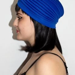Jacky Wang Hair Accessories Royal Blue Turban