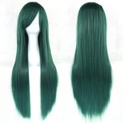DHGate Dark Green Long Straight Cosplay Wig