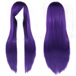 DHGate Dark Purple Long Straight Cosplay Wig