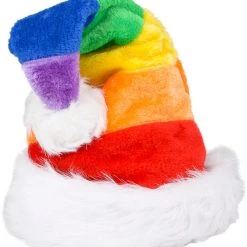 Trademart Celebrations Rainbow Pride Santa Hat