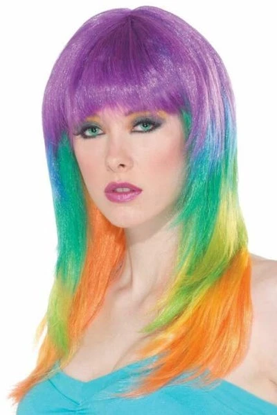 Rubies Women's Club Candy Prism Wig 3 Rubies Women's Club Candy Prism Wig