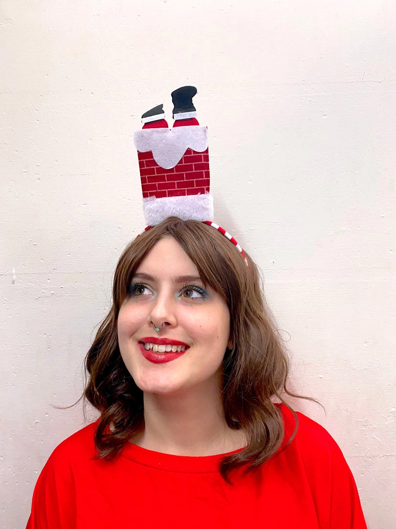 Hurly-Burly Santa In Chimney Headband Headbands 3 Hurly-Burly Santa In Chimney Headband Headbands