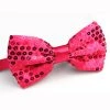 Jacky Wang Neck Ties Hot Pink Sequined Bowtie