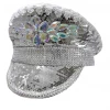 Hurly-Burly Sequin Silver LED Light Up Cap Festival Wear