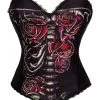 Hurly-Burly Roses And Bones Day Of The Dead Corset Corsets