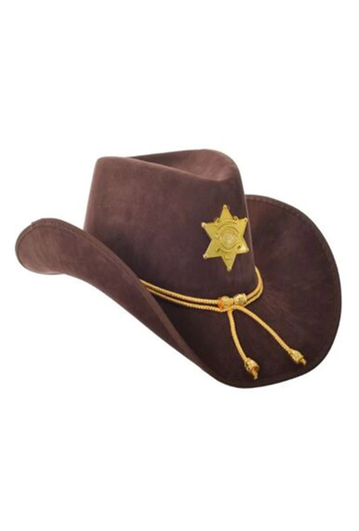 Trademart Adults Brown Sheriff Hat 3 Trademart Adults Brown Sheriff Hat