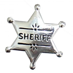 Hurly-Burly Sheriff Badge Small Sliver Adults