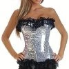 Hurly-Burly Silver Sequin Corset