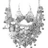 Best Dance Silver Coin Necklace And Earrings Set