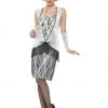 Smiffys 1920's Great Gatsby Silver Flapper Costume