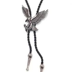 Tie&Tops Neck Ties Silver Flying Eagle Bolo Tie