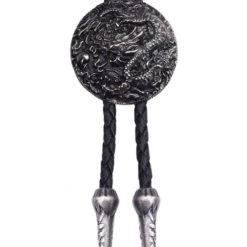 Tie&Tops Dark Silver Ancient Dragon Bolo Tie
