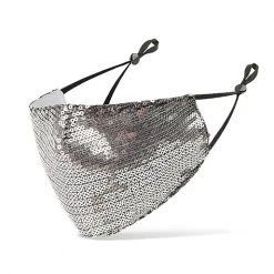 DHGate Sequin Silver Face Mask
