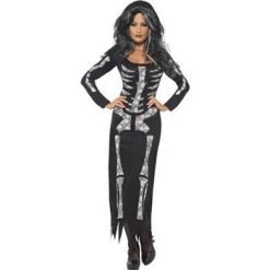 Smiffys Skeleton Woman Costume Halloween