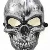 Annecart Brushed Silver Skeleton Face Skull Mask Masks & Eyemasks