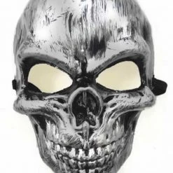 Annecart Brushed Silver Skeleton Face Skull Mask Masks & Eyemasks