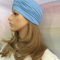 Jacky Wang Hair Accessories Light Blue Turban