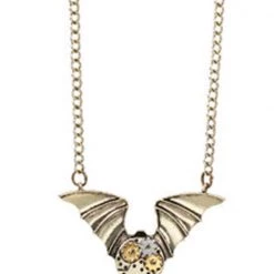 8Seasons Findings Gold Steampunk Bat Necklace (F)