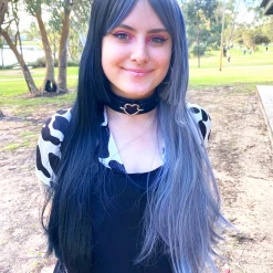 Bell's Wigs Deluxe Two Toned Long Black And Grey Wig